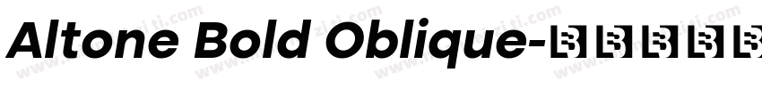 Altone Bold Oblique字体转换